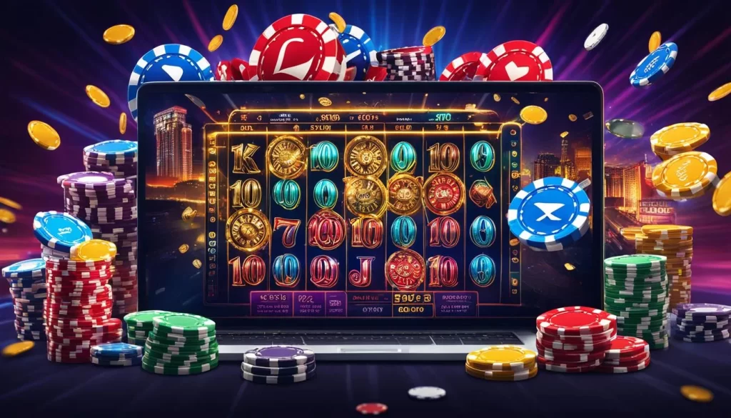Giao diện trò chơi Nổ Hũ tại EV99 Game với nhiều màu sắc và nút bấm